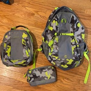 Camo Backpack Lunch Bag Pencil Case 